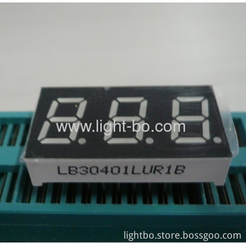 Common Cathode 3 Digit 0.4" Ultra Bright Red 7 Segment Led Numeric Displays 